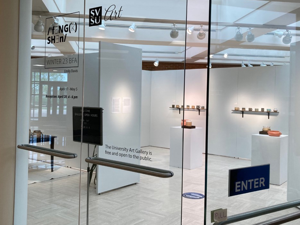 entrance to winter 23 BFA exhibition